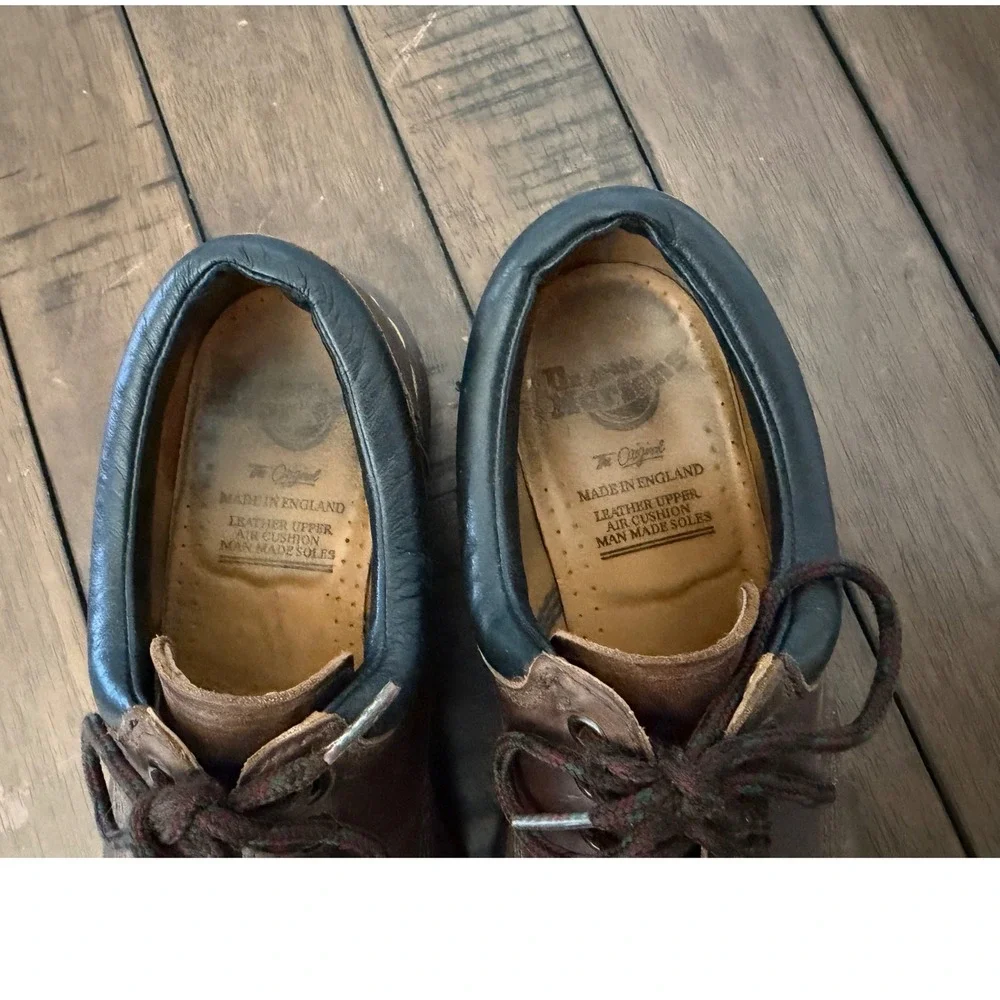 Vintage Dr Martens Shoes Mens 9 Brown Leather Oxford Made in England 8053
